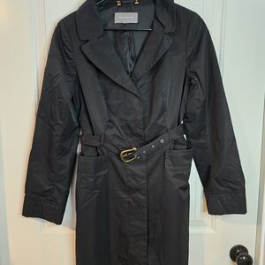 Anne Klein Black Women's Trench Coat SZ S